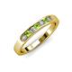 3 - Kathiryn 2.70 mm Peridot and Diamond 7 Stone Wedding Band 