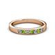 2 - Kathiryn 2.70 mm Peridot and Diamond 7 Stone Wedding Band 