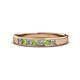 1 - Kathiryn 2.70 mm Peridot and Diamond 7 Stone Wedding Band 