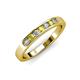 3 - Kathiryn 2.70 mm Yellow and White Diamond 7 Stone Wedding Band 