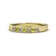 1 - Kathiryn 2.70 mm Yellow and White Diamond 7 Stone Wedding Band 