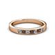 2 - Kathiryn 2.70 mm Smoky Quartz and Diamond 7 Stone Wedding Band 