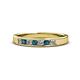 1 - Kathiryn 2.70 mm Blue and White Diamond 7 Stone Wedding Band 