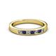 2 - Kathiryn 2.70 mm Blue Sapphire and Diamond 7 Stone Wedding Band 