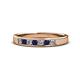 1 - Kathiryn 2.70 mm Blue Sapphire and Diamond 7 Stone Wedding Band 