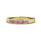 1 - Kathiryn 2.70 mm Pink Sapphire and Diamond 7 Stone Wedding Band 