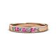 1 - Kathiryn 2.70 mm Pink Sapphire and Diamond 7 Stone Wedding Band 