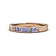 1 - Kathiryn 2.70 mm Tanzanite and Diamond 7 Stone Wedding Band 