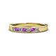 1 - Kathiryn 2.70 mm Amethyst and Diamond 7 Stone Wedding Band 