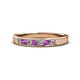 1 - Kathiryn 2.70 mm Amethyst and Diamond 7 Stone Wedding Band 