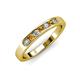 3 - Kathiryn 2.70 mm Citrine and Diamond 7 Stone Wedding Band 