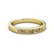 2 - Kathiryn 2.70 mm Citrine and Diamond 7 Stone Wedding Band 