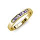 3 - Kathiryn 2.70 mm Iolite and Diamond 7 Stone Wedding Band 