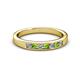 2 - Kathiryn 2.70 mm Peridot and Diamond 7 Stone Wedding Band 