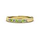 1 - Kathiryn 2.70 mm Peridot and Diamond 7 Stone Wedding Band 