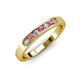 3 - Kathiryn 2.70 mm Rhodolite Garnet and Diamond 7 Stone Wedding Band 