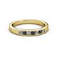 2 - Kathiryn 2.70 mm Black and White Diamond 7 Stone Wedding Band 