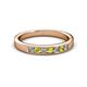 2 - Kathiryn 2.70 mm Yellow and White Diamond 7 Stone Wedding Band 