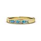 1 - Kathiryn 2.70 mm London Blue Topaz and Diamond 7 Stone Wedding Band 