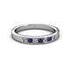 2 - Kathiryn 2.70 mm Blue Sapphire and Diamond 7 Stone Wedding Band 