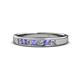 1 - Kathiryn 2.70 mm Tanzanite and Diamond 7 Stone Wedding Band 