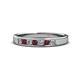 1 - Kathiryn 2.70 mm Ruby and Diamond 7 Stone Wedding Band 