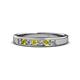 1 - Kathiryn 2.70 mm Yellow and White Diamond 7 Stone Wedding Band 