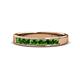 1 - Kathiryn 3.00 mm Green Garnet 7 Stone Wedding Band 