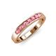 3 - Kathiryn 3.00 mm Pink Tourmaline 7 Stone Wedding Band 