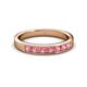 2 - Kathiryn 3.00 mm Pink Tourmaline 7 Stone Wedding Band 