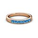 2 - Kathiryn 3.00 mm Blue Topaz 7 Stone Wedding Band 