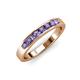 3 - Kathiryn 3.00 mm Iolite 7 Stone Wedding Band 