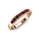 3 - Kathiryn 3.00 mm Red Garnet 7 Stone Wedding Band 