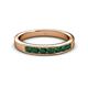2 - Kathiryn 3.00 mm Emerald 7 Stone Wedding Band 