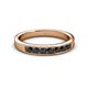 2 - Kathiryn 3.00 mm Black Diamond 7 Stone Wedding Band 