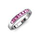 3 - Kathiryn 3.00 mm Pink Sapphire 7 Stone Wedding Band 