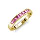 3 - Kathiryn 3.00 mm Pink Sapphire 7 Stone Wedding Band 