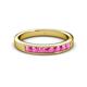 2 - Kathiryn 3.00 mm Pink Sapphire 7 Stone Wedding Band 