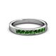 2 - Kathiryn 3.00 mm Green Garnet 7 Stone Wedding Band 