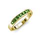 3 - Kathiryn 3.00 mm Green Garnet 7 Stone Wedding Band 