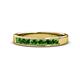 1 - Kathiryn 3.00 mm Green Garnet 7 Stone Wedding Band 