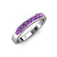 3 - Kathiryn 3.00 mm Amethyst 7 Stone Wedding Band 