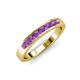 3 - Kathiryn 3.00 mm Amethyst 7 Stone Wedding Band 