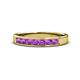 1 - Kathiryn 3.00 mm Amethyst 7 Stone Wedding Band 