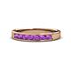 1 - Kathiryn 3.00 mm Amethyst 7 Stone Wedding Band 