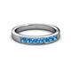 2 - Kathiryn 3.00 mm Blue Topaz 7 Stone Wedding Band 