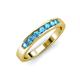 3 - Kathiryn 3.00 mm Blue Topaz 7 Stone Wedding Band 