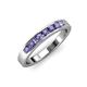 3 - Kathiryn 3.00 mm Iolite 7 Stone Wedding Band 