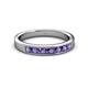 2 - Kathiryn 3.00 mm Iolite 7 Stone Wedding Band 