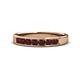 1 - Kathiryn 3.00 mm Red Garnet 7 Stone Wedding Band 